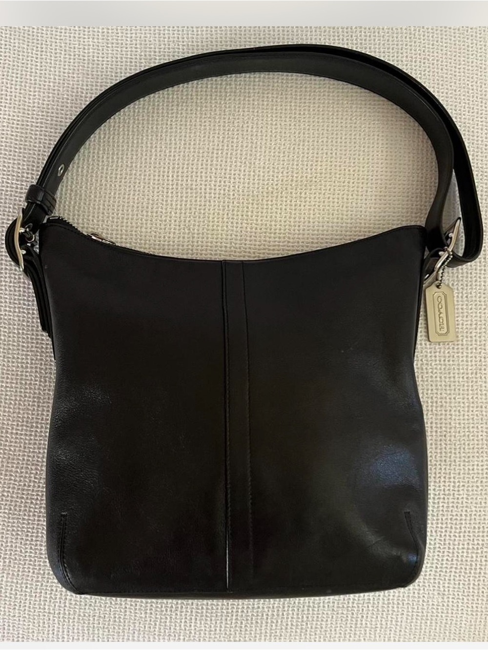Vintage Coach Black Leather Bag - Picture 9 of 11